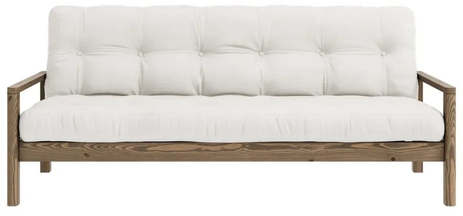 Кремав разтегателен диван 205 cm Knob - Karup Design
