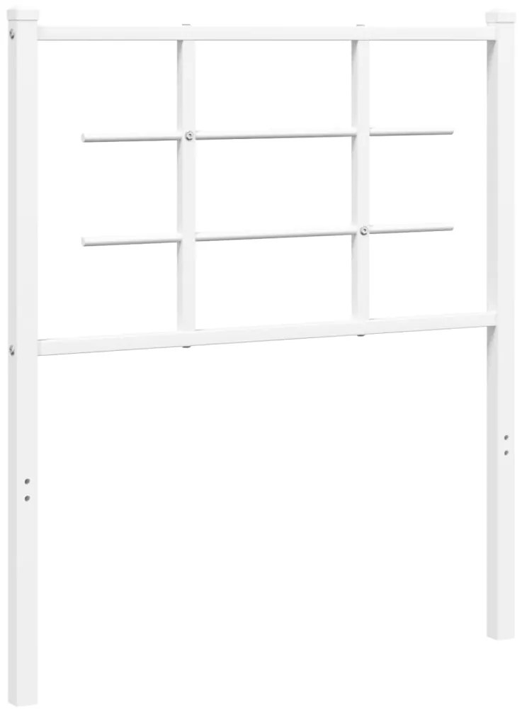 355636 vidaXL Метална резервна табла за легло, бяла, 75 см