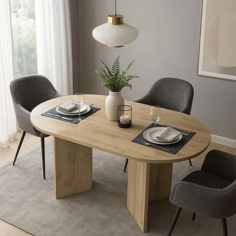 Меламиново трапезарно маса Cortado в цвят сапфирен дъб 138x80x75см.