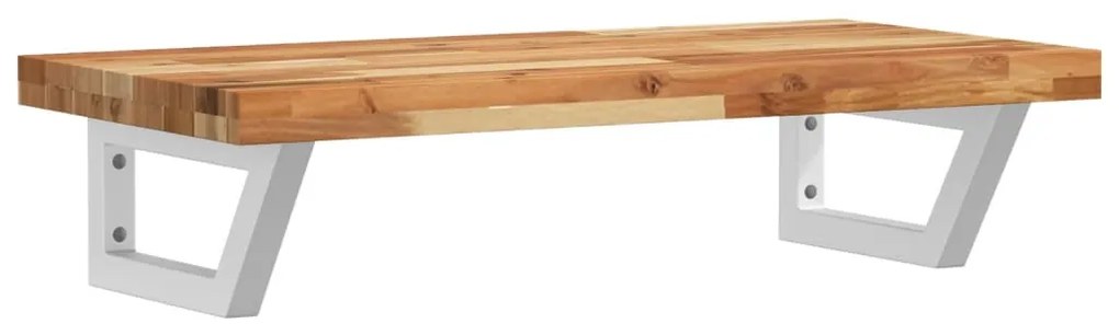 3302742 vidaXL Стенен рафт за мивка, стомана и масивно дърво акация