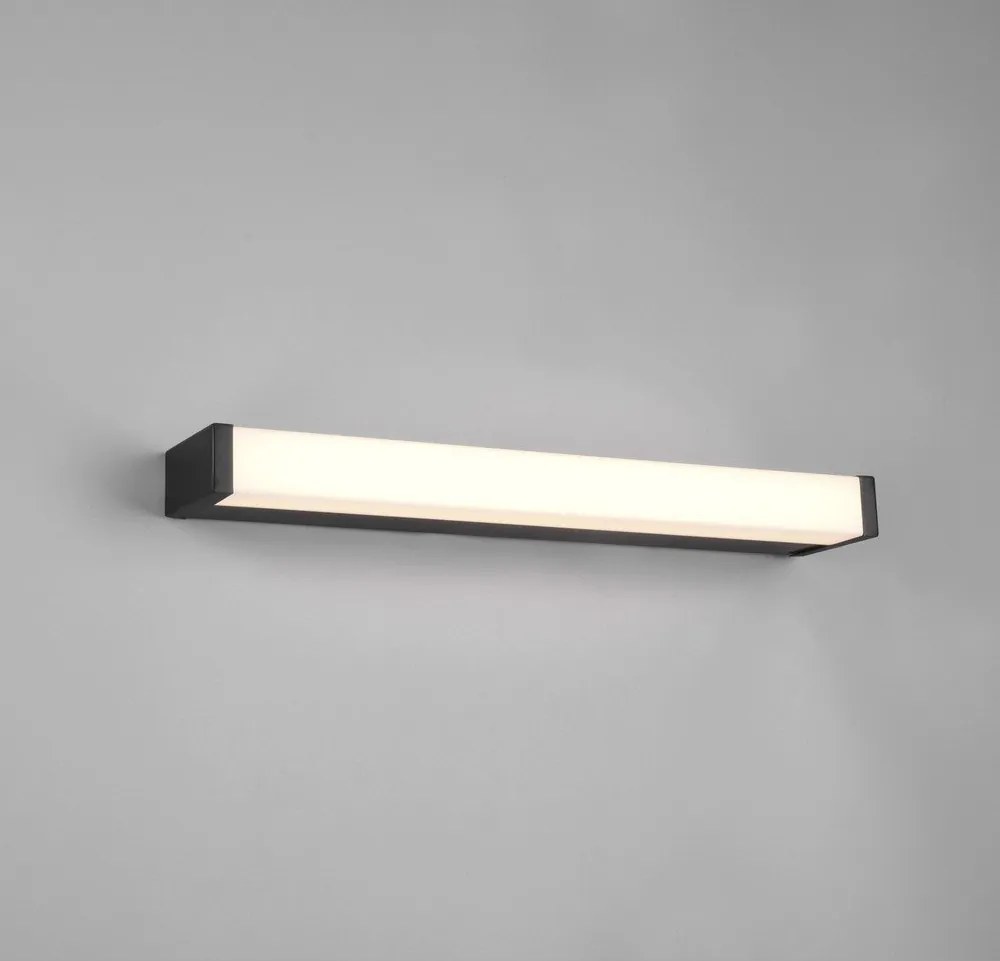 Матово черно LED осветление за стена (дължина 42 см) Fabio - Trio