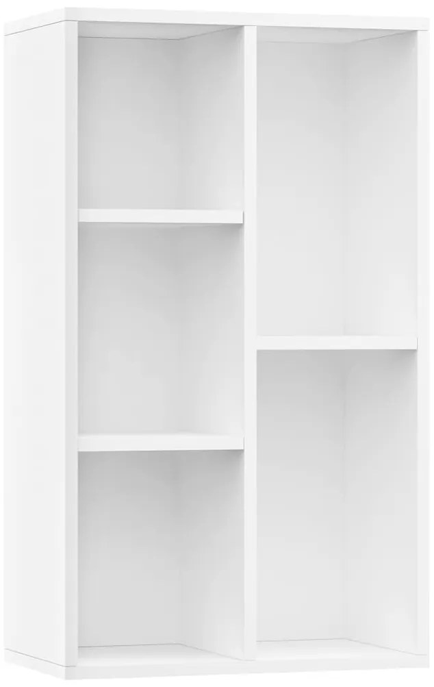 800162 vidaXL Библиотека/бюфет, бяла, 50x25x80 см, инженерно дърво