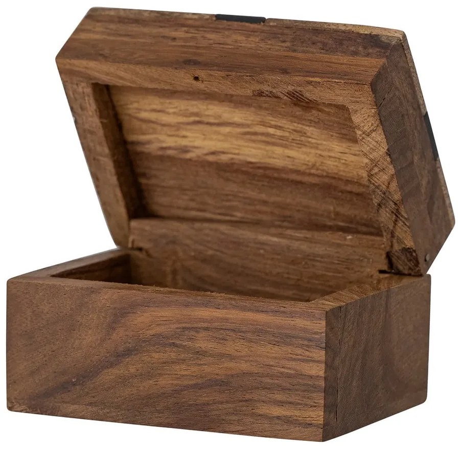 Кафява декоративна дървена кутия за съхранение 6,5x4,5x4 cm Cemile – Bloomingville
