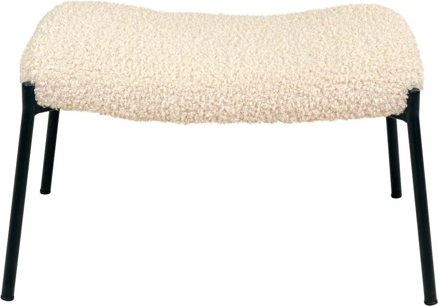 Кремава табуретка от изкуствен косъм Glasgow – House Nordic