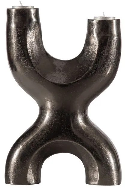 Черен метален свещник X Don - WOOOD