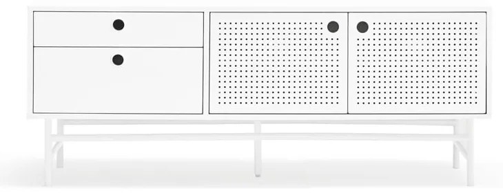 Бяла маса за телевизор 140x52 cm Punto - Teulat