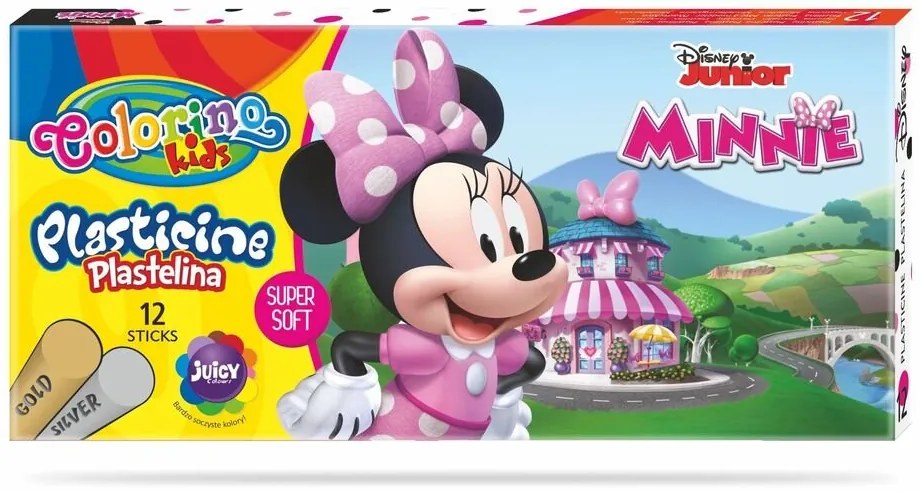 Colorino - Disney Junior Minnie Пластилин 12 цв.+ златно и сребърно