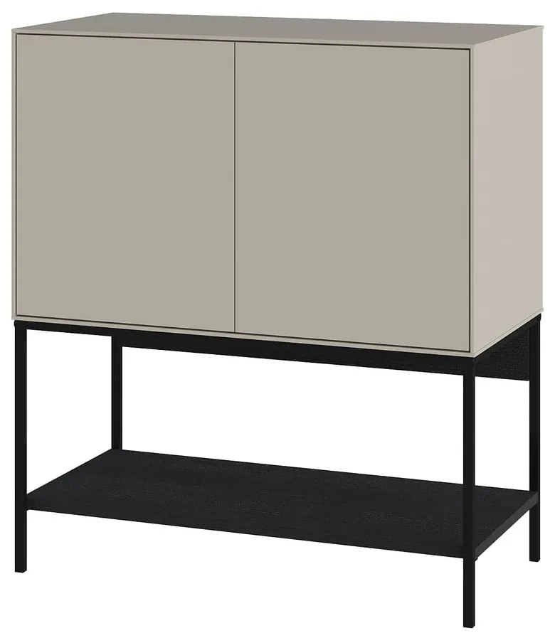 Черно-кремаво шкафче 80x90x40 cm Amira – Marckeric