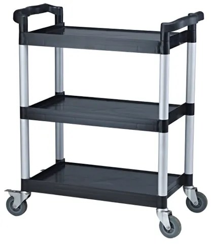 Количка мултифункционална 3 нива черна малка 84.5x43x95cм. (M) 032C GX