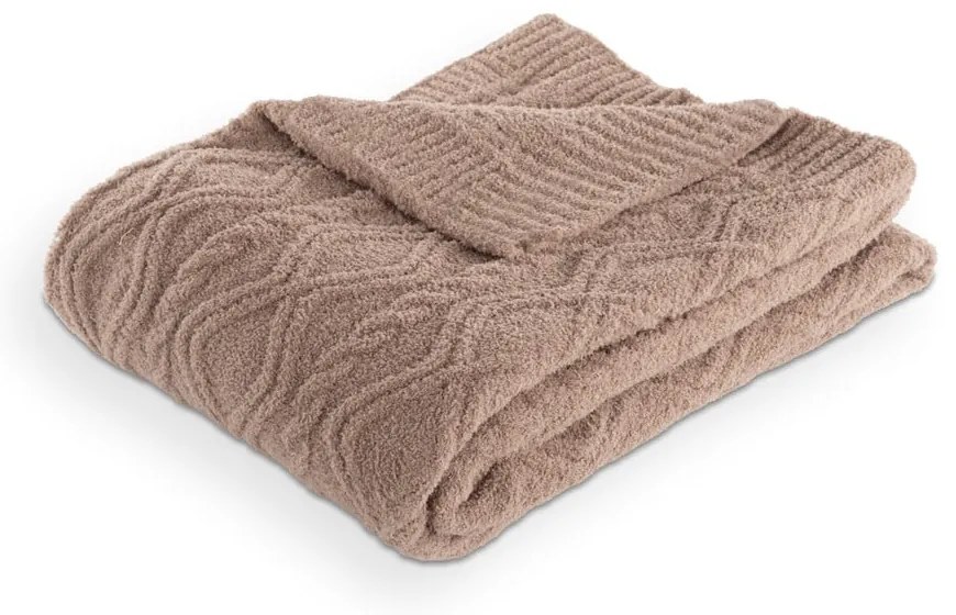 Кафяво одеяло от микроплюш 130x170 cm Aspen – Tiseco Home Studio