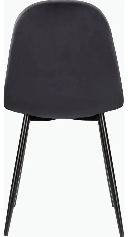 Тъмносиви кадифени трапезни столове в комплект от 4 бр. Monza – Støraa