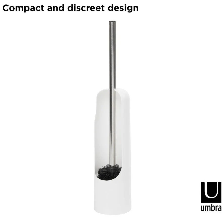 Бяла пластмасова четка за тоалетна Touch - Umbra