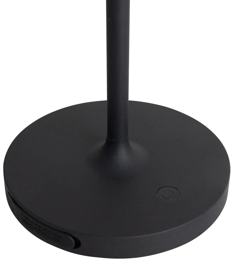 Модерна настолна лампа бяла акумулаторна - Maloi