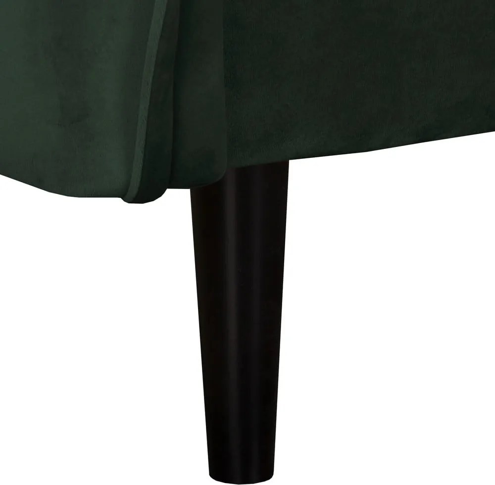 Тъмнозелен кадифен диван 138 cm Juli – Ropez