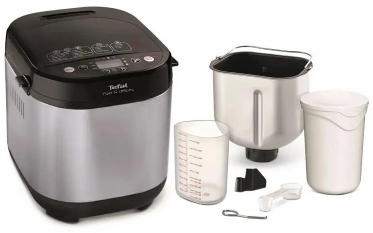 Хлебопекарна Tefal Pain & Delices PF240E38, 700 W, 1000/750/500 гр., 3 степени на изпичане, 20 програми, Черен/инокс