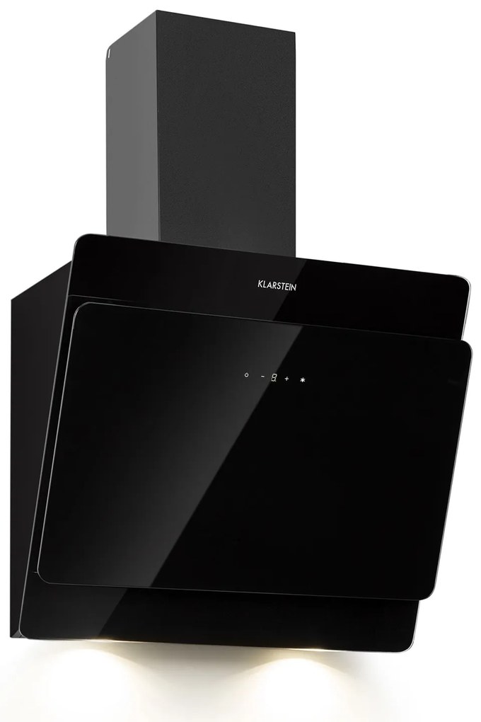 Klarstein Aurica 60, абсорбатор, 165W, 3 нива, 620м³/ч, LED, стъкло, черен