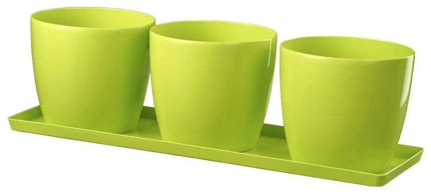 Teraplast - Комплект саксии MADEIRA 35 - светлозелен