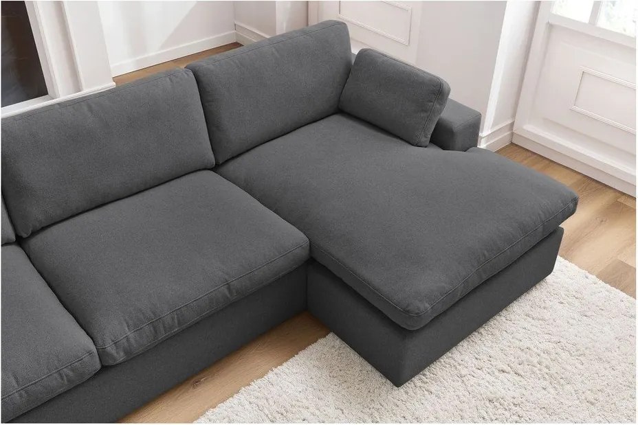 Тъмносив ъглов диван Belair – Bobochic Paris