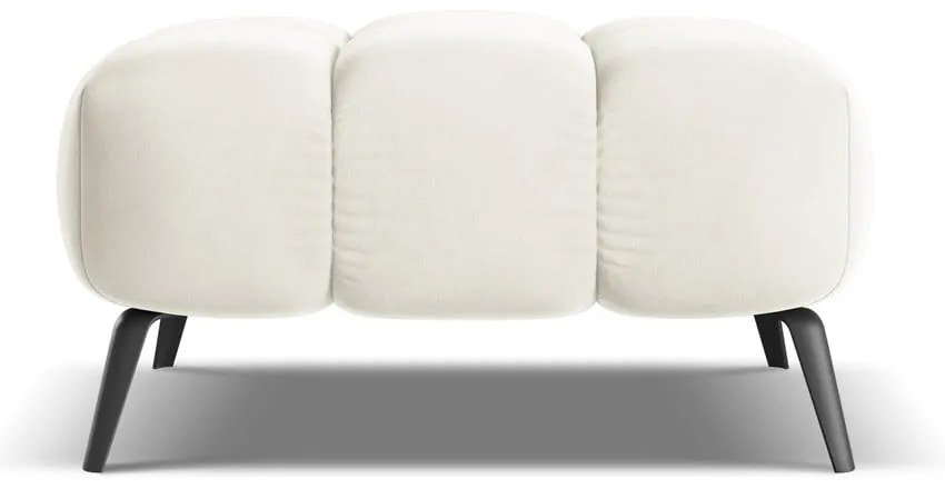 Бяла кадифена табуретка Nalu – Makamii