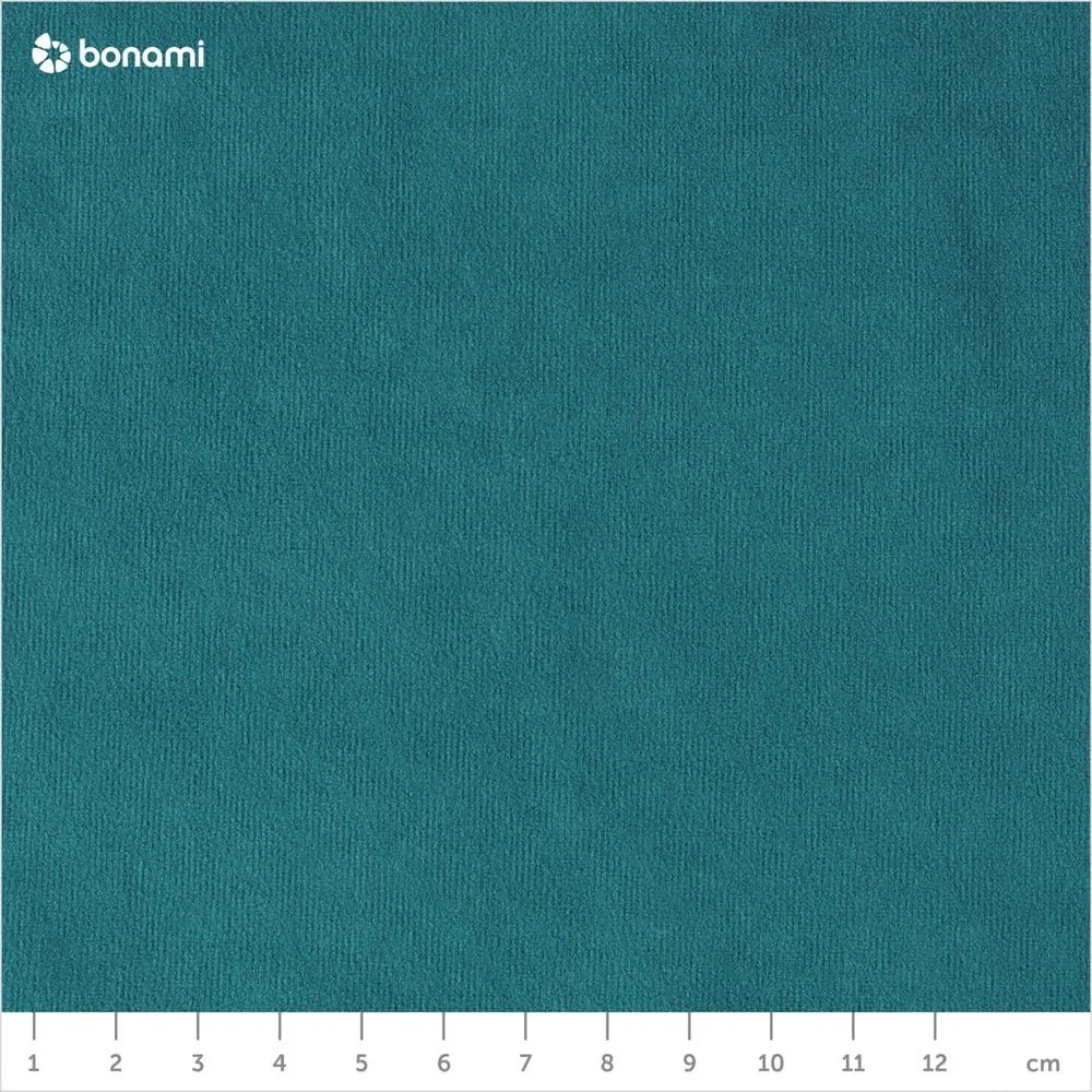 Ъглов разтегателен диван от тюркоазено кадифе, десен ъгъл Stylish Stan - Miuform