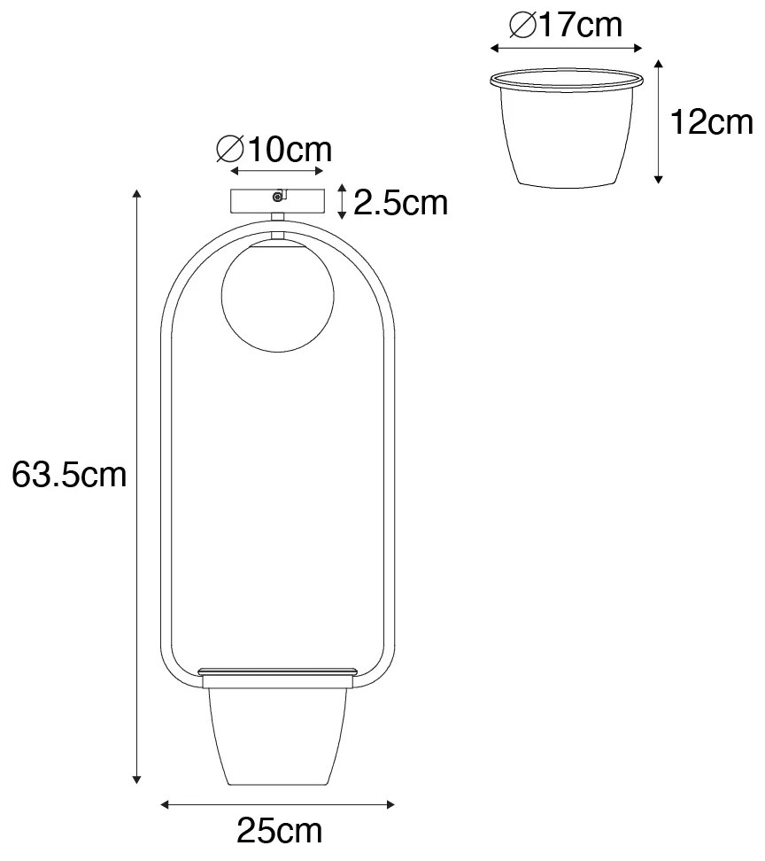 Таванна лампа в стил арт деко златиста с бяло стъкло - Isabella