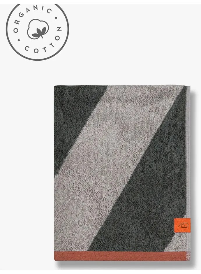 Хавлиена кърпа от органичен памук от тери в цвят каки 70x133 cm Diagonal – Mette Ditmer Denmark