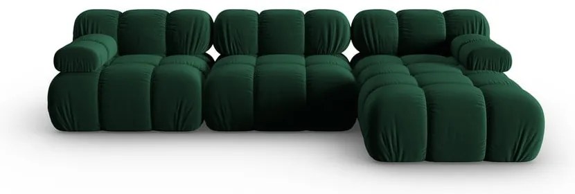 Зелен кадифен диван 285 cm Bellis - Micadoni Home