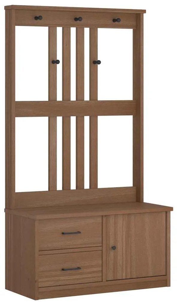 4010494 vidaXL L Дърво за антре SANDENS 87x40x159,5 cm масивна дървесина бор