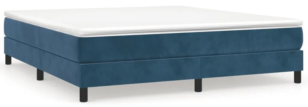 3120788 vidaXL Рамка за легло с пружини, тъмносиня, 180x200 см, кадифе