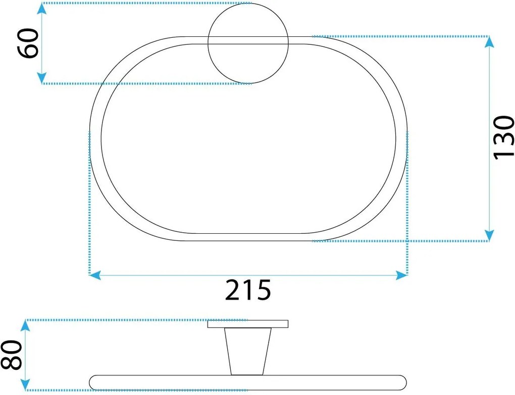 RING 16101 Aristo четкана никелова закачалка за баня