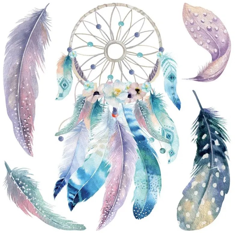 Декоративни стикери за стена Watercolour Dreamcatcher Μ