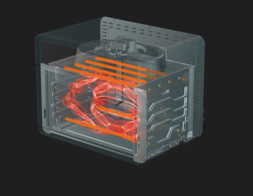 Мултифункционална фурна с горещ въздух ZEPHYR ZP 1441 V Deluxe ZEPHYR, 25 литра, 1800W, 12 функции, Таймер, Черен - Black