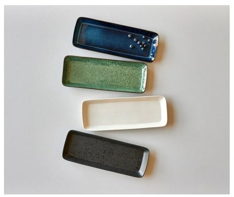 Поднос за сервиране керамична тава 14x38 cm Gastro Dark Blue/Black – Bitz