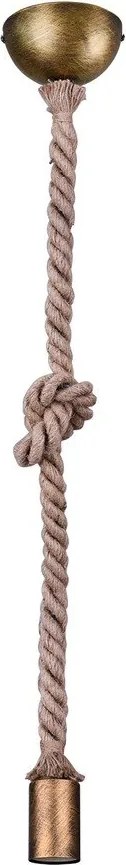 Висящо осветително тяло в месингов цвят ø 12 cm Rope – Trio