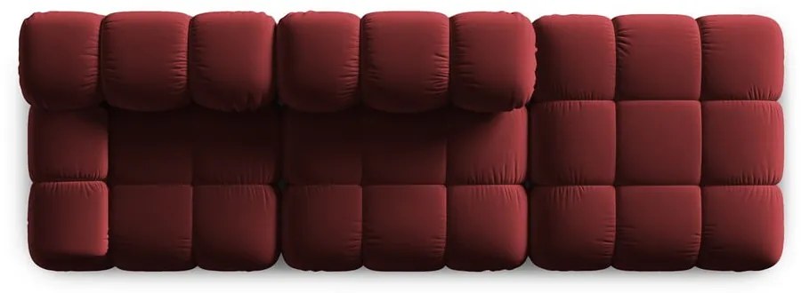 Червен кадифен диван 282 cm Bellis - Micadoni Home