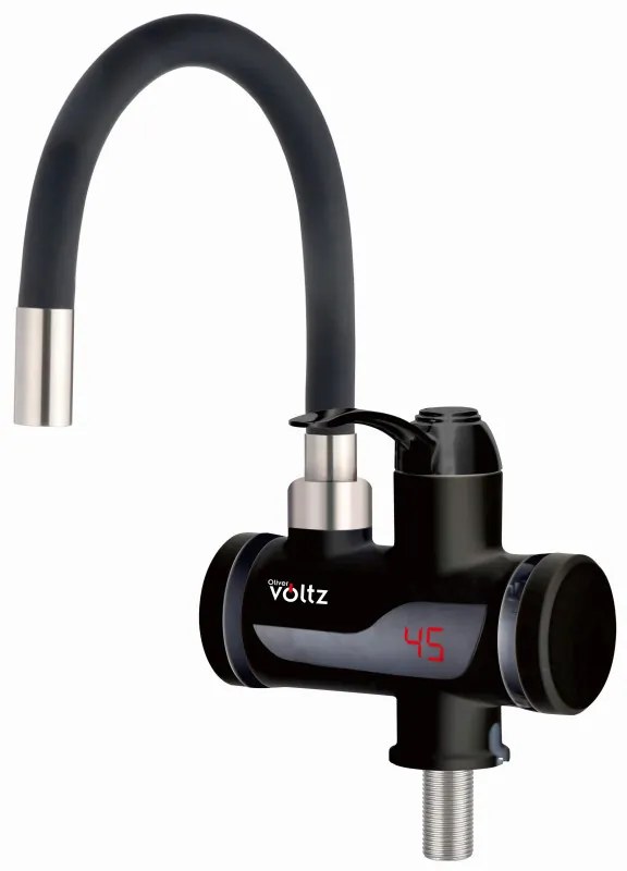 Разопакован: Нагревател за вода Oliver Voltz OV57100IW, За плот, 3300W, 30-60C, Гъвкав силиконов маркуч, IPX4, Черен