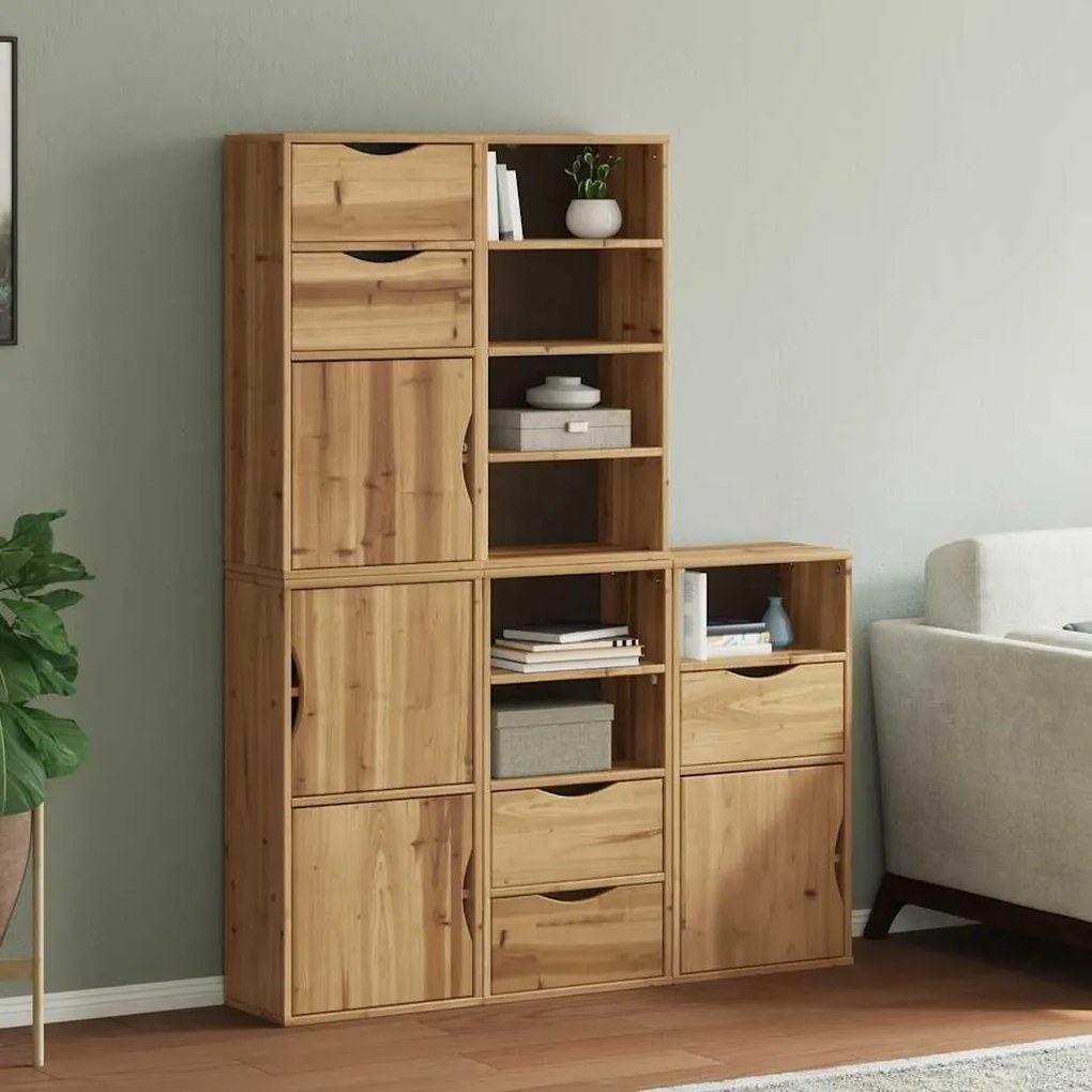 Sonata H Странични шкафове 5 бр. ODDA 40x24x79 cm борово дърво масив