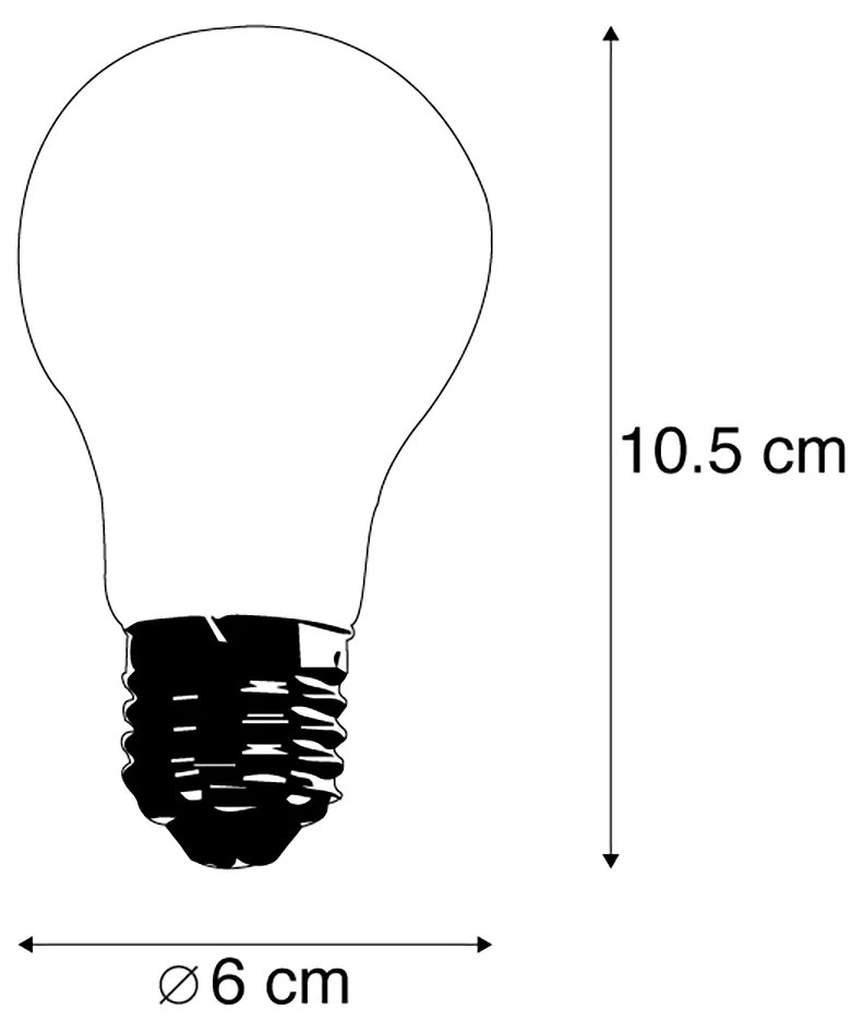 Комплект от 5 E27 LED крушки A60 Прозрачни 6W 630 lm 2200K