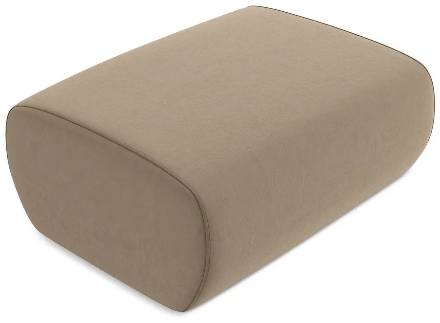 Светлокафява кадифена табуретка Kapua – Makamii