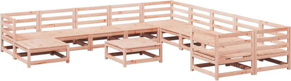 3299653 vidaXL Градински комплект диван от 12 части, дугласка ела масив