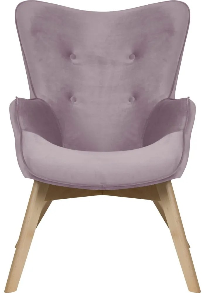 Кадифено кресло лавандула Niko – Ropez