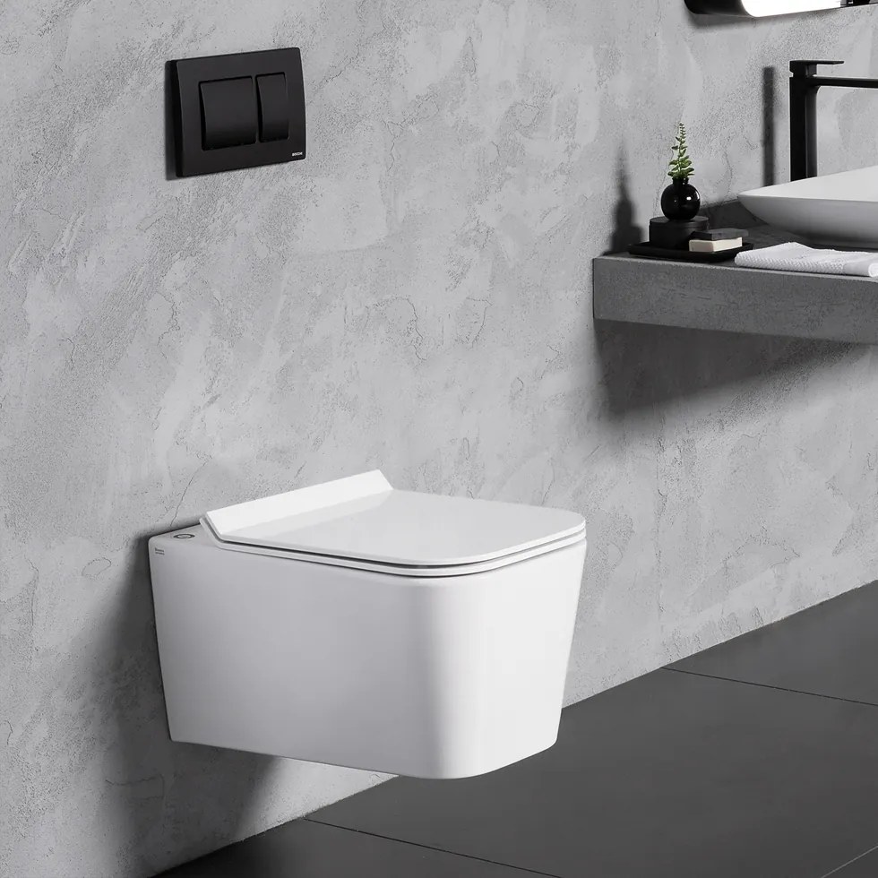 Висяща тоалетна Bianco Ceramica Enzo -Черен - Mat