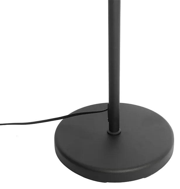 Подова лампа черна с черен абажур и регулируема ръка - Ladas Deluxe