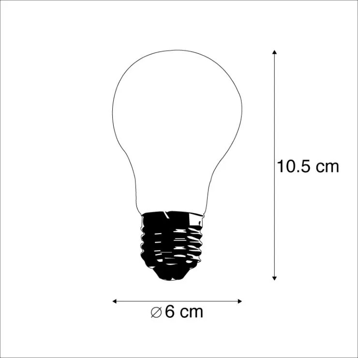Комплект от 5 E27 димируеми LED крушки A60 7.6W 780 lm 2700K