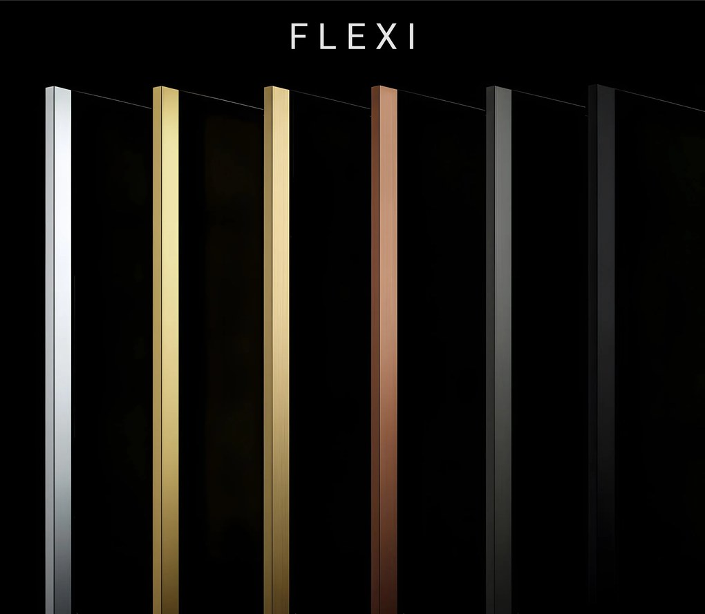 Параван за душ Rea Flexi Brown / Chrome 100