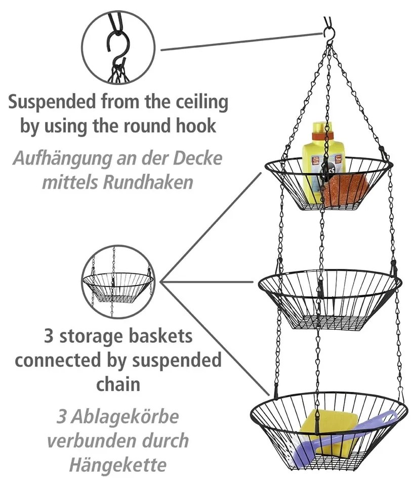 Метална висяща кошница за плодове Trio – Wenko