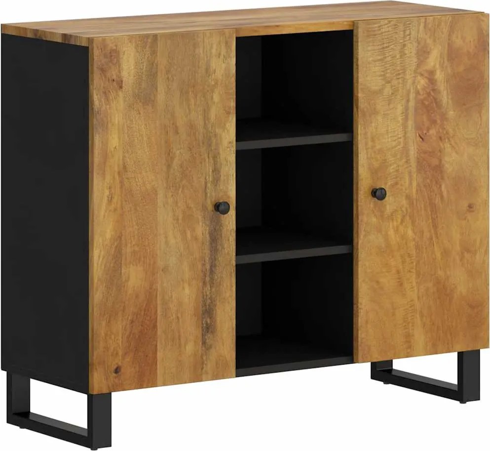352928 vidaXL Сайдборд с 2 врати, 90x33x75 см, мангово дърво масив