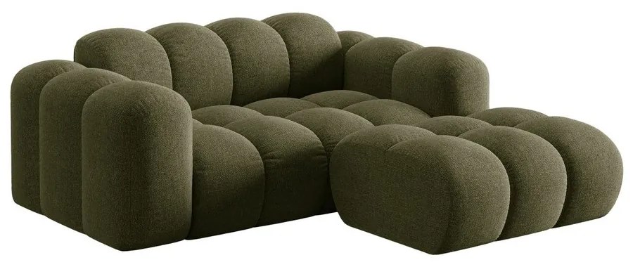 Зелен шенилов ъглов диван (десен ъгъл) Treno – Cosmopolitan Design