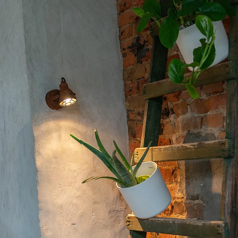 Индустриален прожектор ръждивокафяв, въртящ се и накланящ се - Sorra