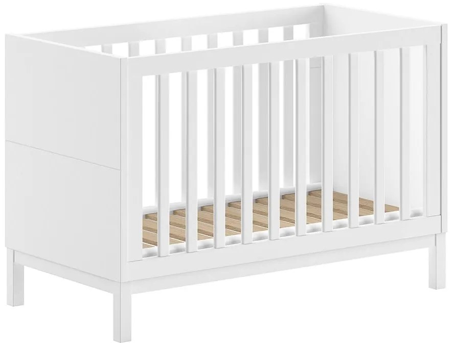 Бяло детско креватче от масивен бор 60x120 cm Eva – Vipack